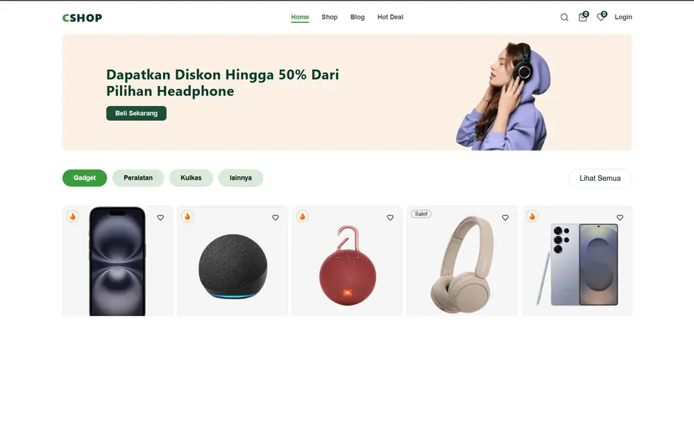 CSHOP Online Store Showcase